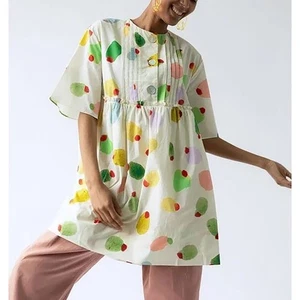 Mini Vestido Rachel Antonoff Sucio Martini Estampado Oliva Howard Babydoll M - Imagen 1 de 15