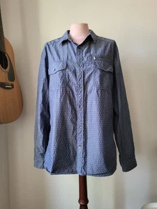 Rock & Republic 100% Cotton Chambray Shirt XL RUNS SMALL Fitted - Picture 1 of 9