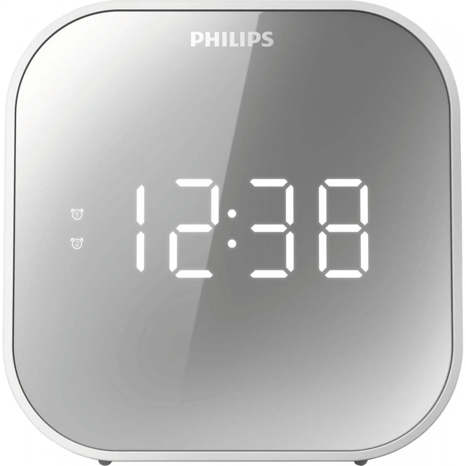Philips TAR4406/12 Radiowecker Digital UKW USB-Anschluss Sleep Timer Silber