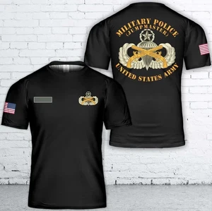 Custom Name US Army Military Police Branch w Jumpmaster Airborne AOP 3D T-Shirt - Picture 1 of 2