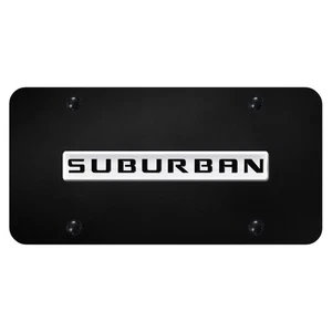 Placa de matrícula negra con licencia con nombre cromado para Chevy Suburban - AUGD1687 - Imagen 1 de 2