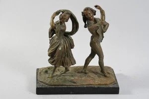 Q46N26- Bronze Figur tanzendes Paar auf Sockel - Bild 1 von 12