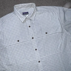 Camisa a Cuadros Patagonia Algodón Orgánico Franela Botón Talla XL Hombre’s Manga Corta - Imagen 1 de 5