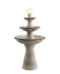 51110IV Knight Floor Fountain with Ivory Finish, Classic Style, 45.25" Height... - Picture 1 of 8