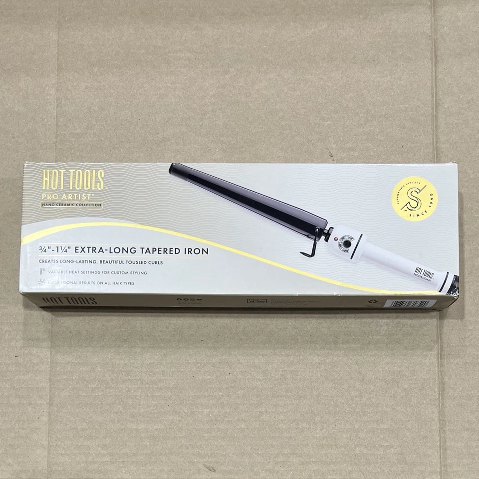HOT TOOLS Nano Ceramic Extra Long Tapered Curling Iron 3/4" to 1 1/4" - Image 1 of 1