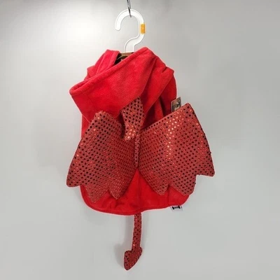 Divertido traje disfraz marca Woof mascota perro diablo rojo con alas y cola talla pequeña S Foto 1 de 4