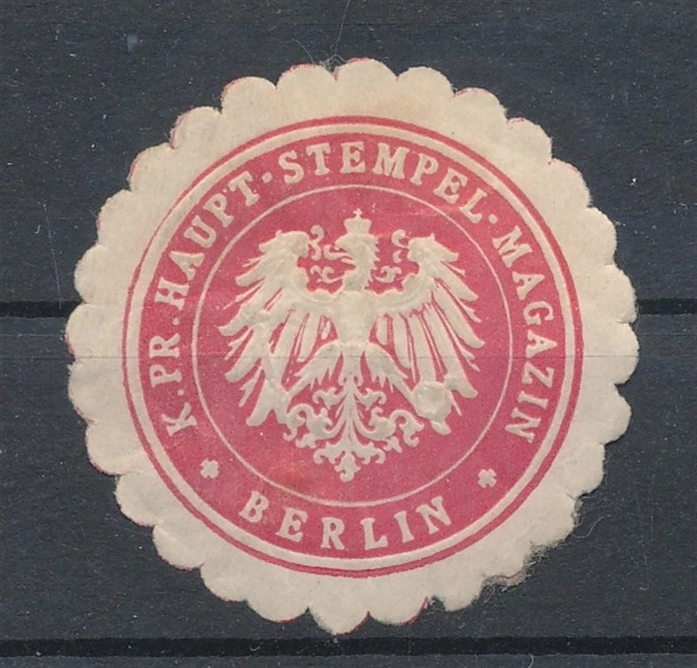839666) DR Siegelmarke kgl. pr. Haupt Stempel Magazin Berlin  - Bild 1 von 1