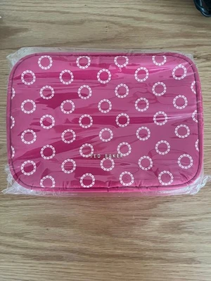 Ted Baker Medium Kulturtasche Kosmetiktasche Kosmetiktasche Rosa Neu mit Etikett - Bild 1 von 3