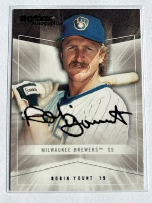 2005 Skybox Autographics Greats Robin Yount /750 #80 Brewers - Image 1 of 2