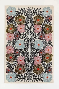 Hand Tufted Wool Floral Rug Colorful Modern Botanical Carpet for Living Room - Picture 1 of 3
