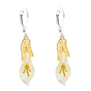 Perlmutt-Sterlingsilber-Ohrringe - Bild 1 von 1