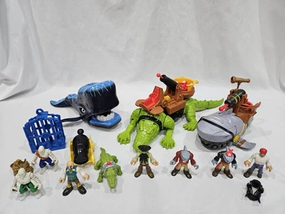 Imaginext Pirates Shark Crocodile  Whale Figures Lot  - Image 1 of 4