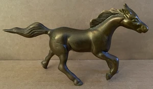 Vintage Messing laufendes Pferd Pony Figur - Bild 1 von 6