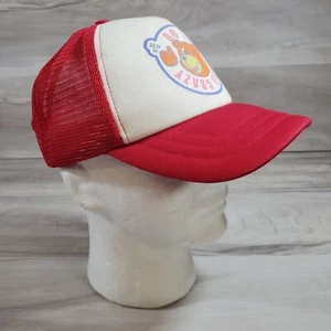 Mesh Snapback Hat Cap Do Something Crazy Winking Bear Red White - Picture 1 of 13
