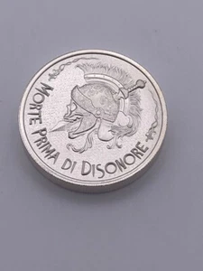 Morte Prima Di Disonore - 2 oz .999 Fine Silver Round Intaglio Spartan Death - Picture 1 of 2