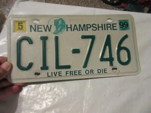 1999 NEW HAMPSHIRE VANITY LICENSE PLATE TAG CIL-746 - Picture 1 of 14