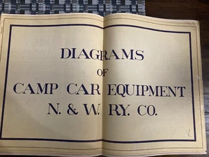 Norfolk & Western Railway Camp Car Equipment Diagrams RARE - Picture 1 of 8