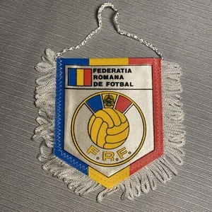 Fanion Federatia Romana De Fotbal Roumanie Football Pennant Wimpel Vintage - Picture 1 of 2