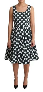 Dolce & Gabbana Chic Polka Dot A-line Sleeveless Women's Dress Authentic - Picture 1 of 5