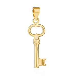 Kettenanhänger Schlüssel 333 Gelb gold 8 Karat 19x7mm Talisman Amulett Anhänger - Bild 1 von 1