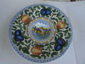 LA PICCOLA BOTTEGA LARGE WALL HANGING ART PLATE 17 X 3 1/2 MADE IN ITALY - Picture 1 of 1