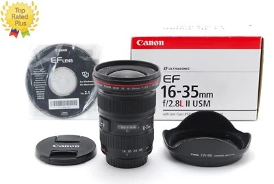 【Top Mint w/ Box & Hood】 Canon EF 16-35mm f/2.8 L II USM Lens zoom From JAPAN - Image 1 of 4