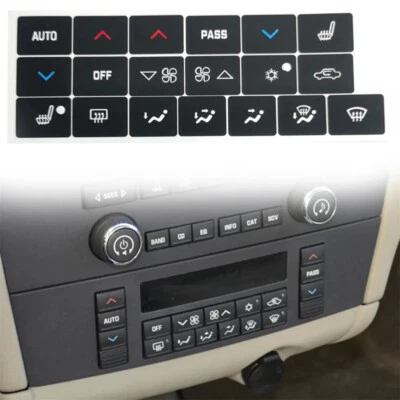 Car A/C Climate Control Button Repair Sticker Black For Buick Lacrosse 2005-2009 — 第 1/4 张图片