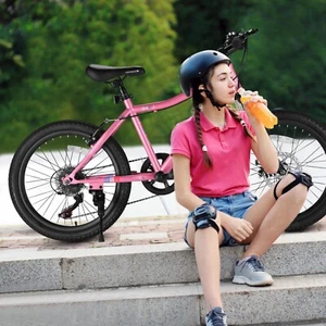 20 inch ground bike, suitable for children aged 8-12 years old(pink) - Picture 1 of 9
