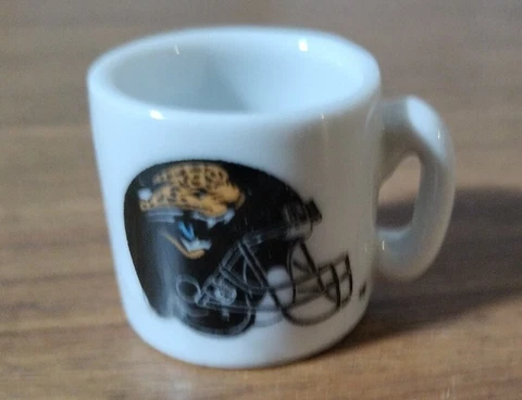 Vintage NFL Mini Coffee Cup Mug Jacksonville Jaguars 1.25" Collectible Miniature Cover