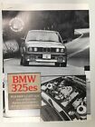 MISC1894 Vintage Artykuł Test drogowy 1987 BMW 325es grudzień 1986 3 strony