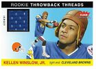 Kellen Winslow Jr 2004 Fleer Rookie Throwback Threads Jersey Football Card TTKW2