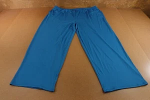 Stan Herman Womens Size 2X Teal Cozy Jersey Pull On Straight Leg Lounge Pant New - Picture 1 of 7