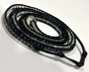 Chan Luu wrap bracelet beads black leather - Picture 1 of 3