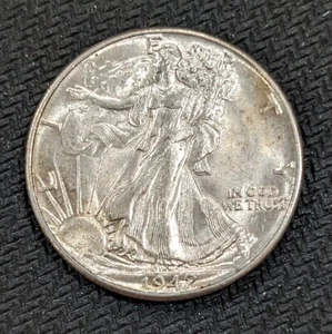 1942 Walking Liberty Half Dollar Stempelglanz High Grade Bright - Bild 1 von 2