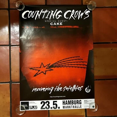 1990s Counting Crows Recovering The Satellites Cake German Tour Poster 23x33” - Image 1 of 4