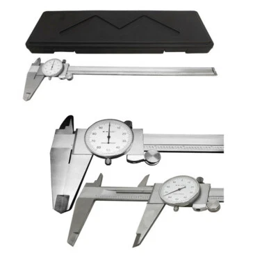 12'' Shockproof Dial Caliper Stainless Steel001'' GRAD Calipers Ruler w/ Case - Image 1 of 4