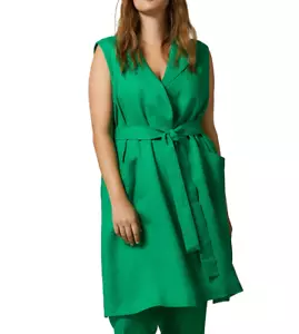 MARINA RINALDI, 100% LINEN Vest in Green, Size MR 29, 20W US, 50 DE, 58 IT - Picture 1 of 11