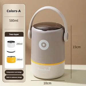 580/820ML Portable Insulated Food Lunch Container Lunch Box Microwave Leakproof - Picture 1 of 17