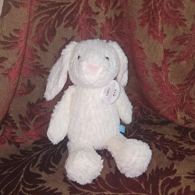 Manhattan Toy Co WHT Bunny Rabbit Plush Stuffed Animal Toy White Tail Floppy~NEW - Image 1 of 4