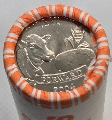 2004-P Wisconsin .25C Statehood Quarter Roll Uncirculated - Image 1 of 3