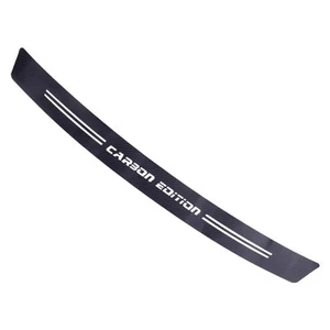 4D Carbon Fiber Vinyl Rear Trunk Bumper Guard Accessories Decal Sticker Car Auto - Picture 1 of 4