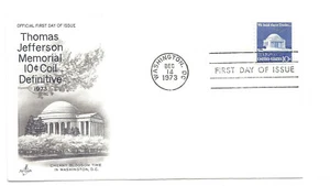 1520 10c Jefferson Memorial coil, ArtCraft, FDC - Picture 1 of 1