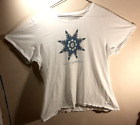 Life is Good Womens's White Crusher Tee Short Sleeve T-Shirt Size: XXL