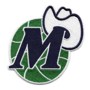 Dallas Mavericks Patch Bois Classique Alternate Logo Brodé Fer Sur - Picture 1 of 3