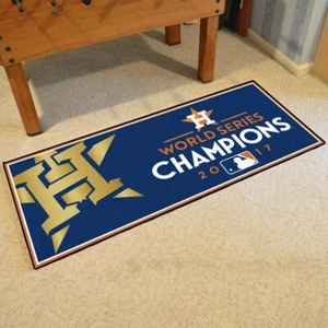 MLB-Houston Astros 2017 MLB World Series Champions Baseball Runner Rug-30"x72". - Picture 1 of 5