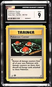 Pokemon Center 85/102 1st Edition Pokemon Base Set CGC 9 Mint - Picture 1 of 2