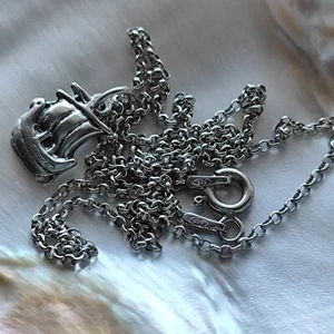 Wikingerschiff keltische Iona Anhänger an einer Kette. Sterling Silber Schottland, 2011, 2,8 g - Bild 1 von 8