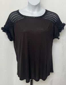 Loft ladies size XL blouse with crochet trim. - Picture 1 of 8