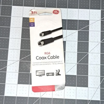 GE 34482 3英尺RG6同轴电缆,免运费 — 第 1/4 张图片