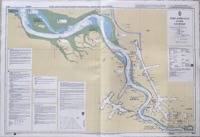 Admiralty 8010 PORT APPROACH GUIDE ANTWERP Maritime Nautical Genius Map Chart - Image 1 of 4